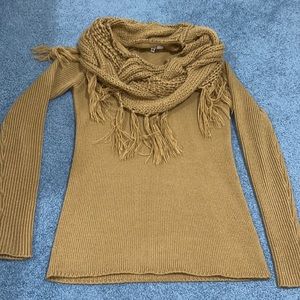 Beautiful sweater with attached scarf